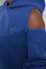 KYOTO HOODED ZIPPER LUXESUIT IN CLASSIC BLUE