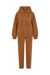 KYOTO HOODED ZIPPER LUXESUIT IN GOLDEN BROWN