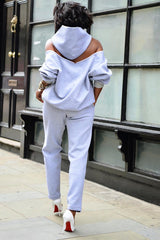 KYOTO HOODED ZIPPER LUXESUIT IN GREY