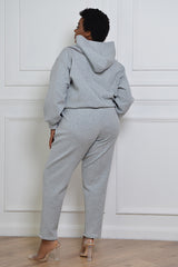 KYOTO HOODED ZIPPER LUXESUIT IN GREY