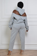 KYOTO HOODED ZIPPER LUXESUIT IN GREY