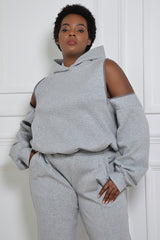 KYOTO HOODED ZIPPER LUXESUIT IN GREY