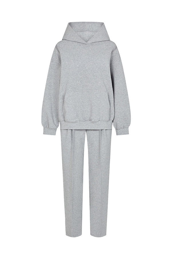 KYOTO HOODED ZIPPER LUXESUIT IN GREY
