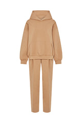 KYOTO HOODED ZIPPER LUXESUIT IN LIGHT BROWN