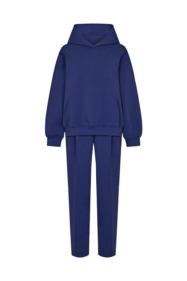 KYOTO HOODED ZIPPER LUXESUIT IN NAVY