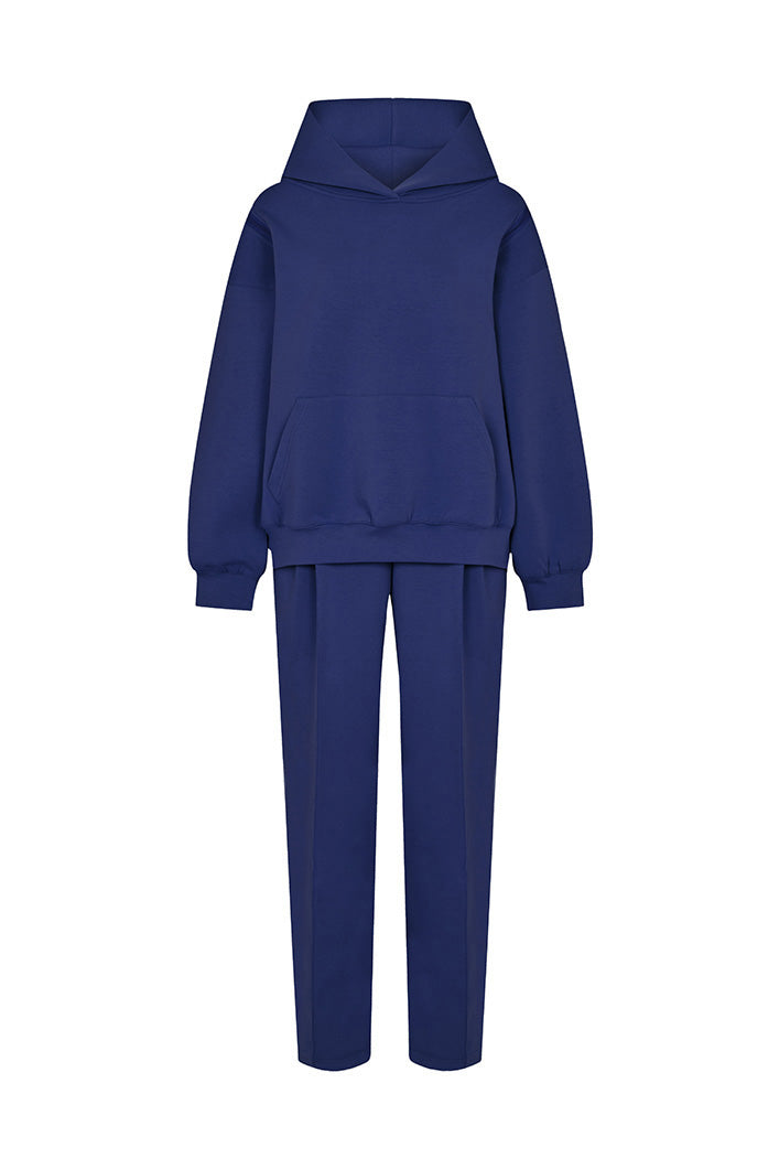 KYOTO HOODED ZIPPER LUXESUIT IN NAVY