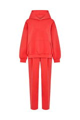 KYOTO HOODED ZIPPER LUXESUIT IN RED
