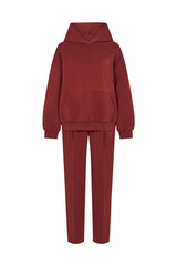 KYOTO HOODED ZIPPER LUXESUIT IN MAROON