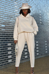 KYOTO HOODED ZIPPER LUXESUIT in Nude