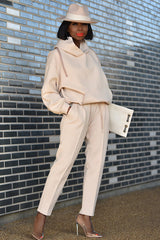 KYOTO HOODED ZIPPER LUXESUIT in Nude