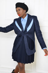 LAHORE CUT OUT BLAZER IN NAVY