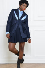 LAHORE CUT OUT BLAZER IN NAVY
