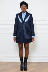 LAHORE CUT OUT BLAZER IN NAVY