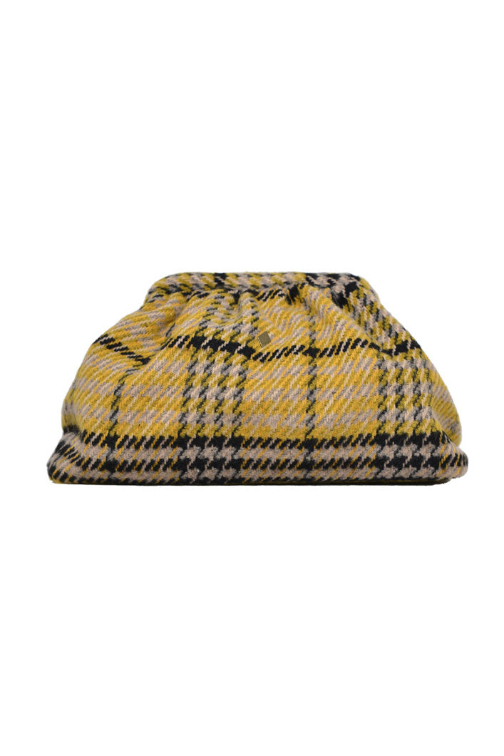 LINCOLN WOOLLEN CLUTCH BAG IN YELLOW