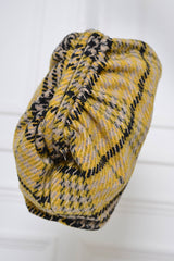 LINCOLN WOOLLEN CLUTCH BAG IN YELLOW
