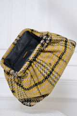 LINCOLN WOOLLEN CLUTCH BAG IN YELLOW