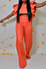 LUXOR LINEN PANTS IN ORANGE