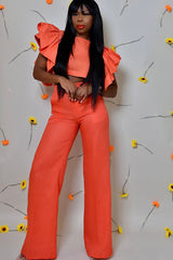 LUXOR LINEN PANTS IN ORANGE