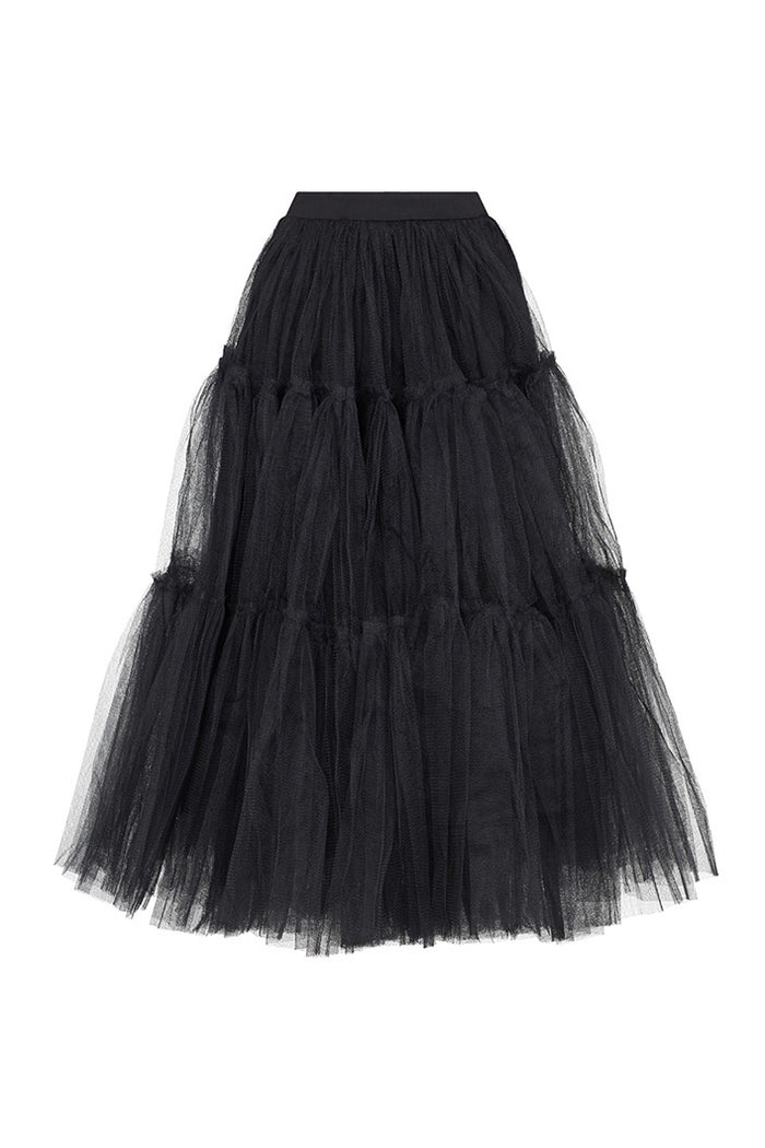フラメンコ reel of lyricism tulle skirt : black MAYFAIR 22 METER TULLE SKIRT IN BLACK – THE KEMIST