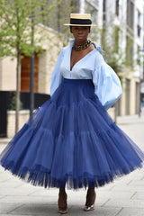 MAYFAIR 22 METER TULLE SKIRT IN NAVY