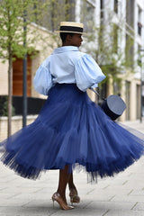 MAYFAIR 22 METER TULLE SKIRT IN NAVY