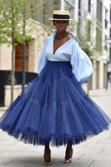 MAYFAIR 22 METER TULLE SKIRT IN NAVY