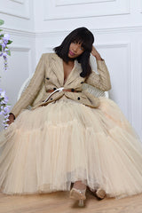 MAYFAIR 22 METER TULLE SKIRT IN SOFT BEIGE