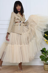 MAYFAIR 22 METER TULLE SKIRT IN SOFT BEIGE