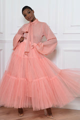 MAYFAIR 22 METER TULLE SKIRT IN SOFT PEACH