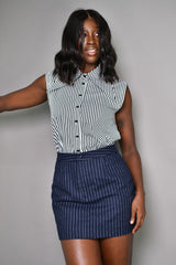 ZURICH STRIPED SHIRT WITH DETACHABLE SLEEVES