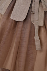NARA TULLE SKIRT IN BROWN