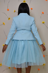 SURREY SIDE SLIT BLAZER IN BLUE