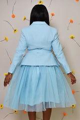 NARA TULLE SKIRT IN BLUE