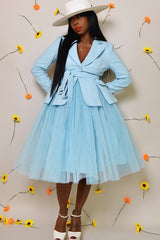 NARA TULLE SKIRT IN BLUE