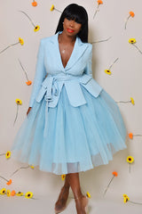 NARA TULLE SKIRT IN BLUE