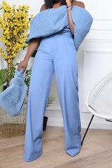 PATERSON POWDER BLUE STRAIGHT LEG PANTS