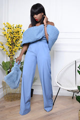 PATERSON POWDER BLUE STRAIGHT LEG PANTS