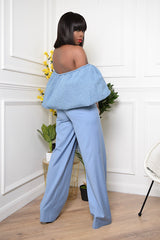 PATERSON POWDER BLUE STRAIGHT LEG PANTS