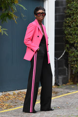 PERRIS DOUBLE BREASTED TAILORED BLAZER IN PINK