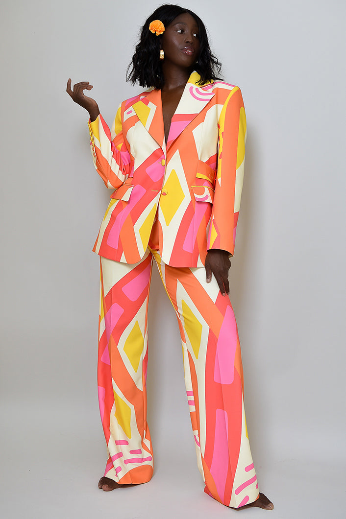 RIO STRAIGHT LEG PANTS IN KAYSERI PRINT