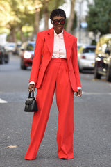 RIO STRAIGHT LEG PANTS IN RED