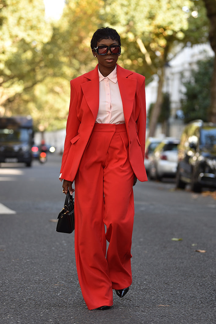 RIO STRAIGHT LEG PANTS IN RED