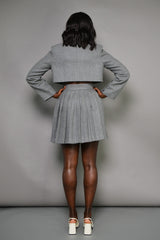 SAKAI PLEATED SKIRT IN GREY