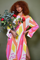 SAMOA MAXI SHIRT DRESS IN KAYSERI PRINT