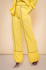 SEOUL PIPED PANTS IN YELLOW