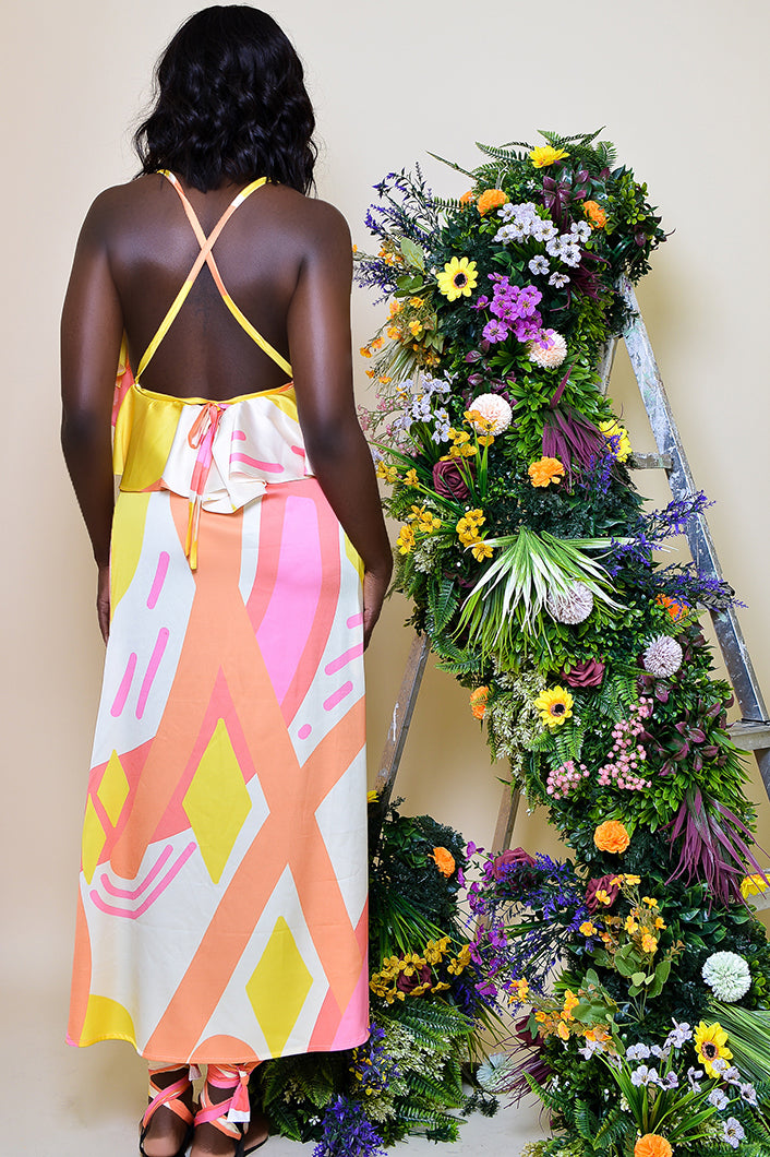 SICILY SLIP DRESS IN KAYSERI PRINT