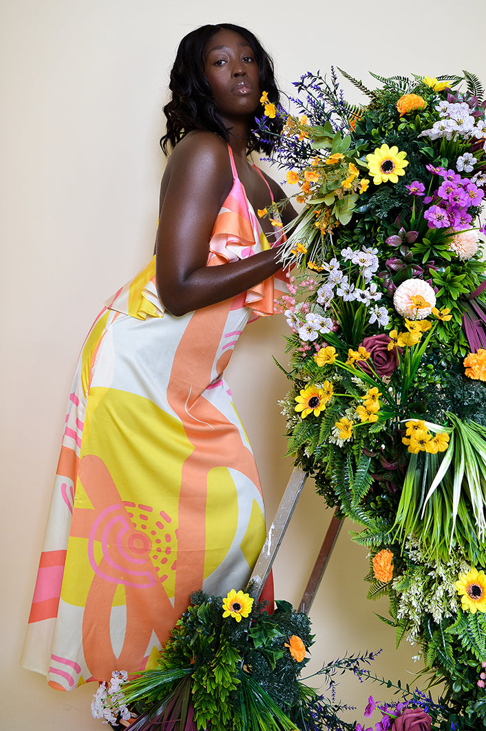 SICILY SLIP DRESS IN KAYSERI PRINT