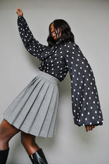 SAKAI PLEATED SKIRT IN GREY