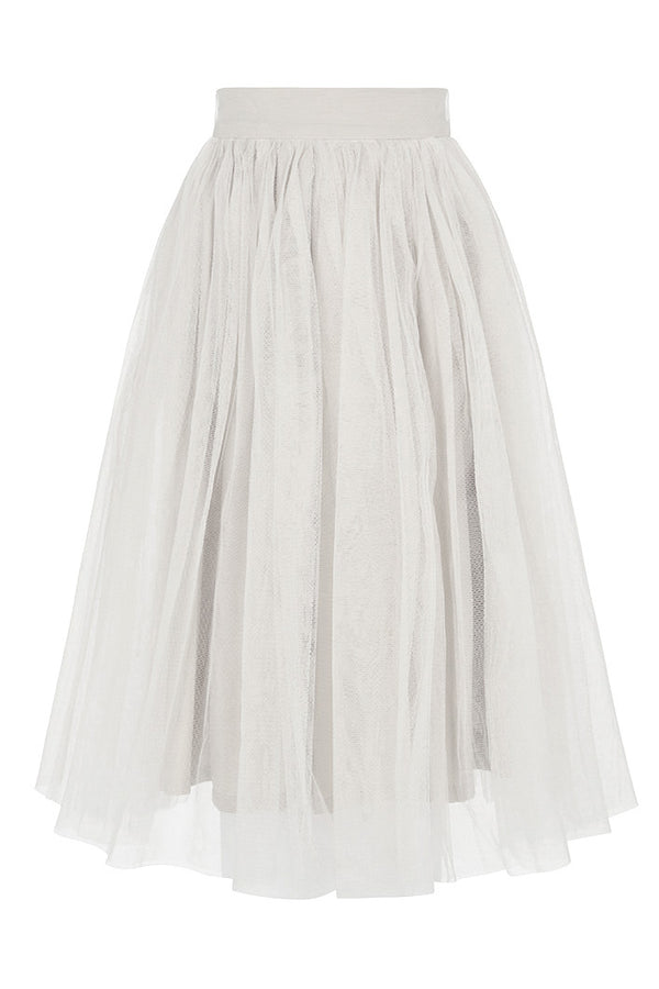 NARA TULLE SKIRT IN OFF WHITE
