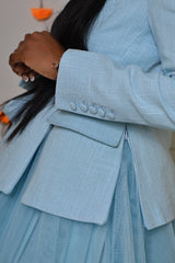 SURREY SIDE SLIT BLAZER IN BLUE